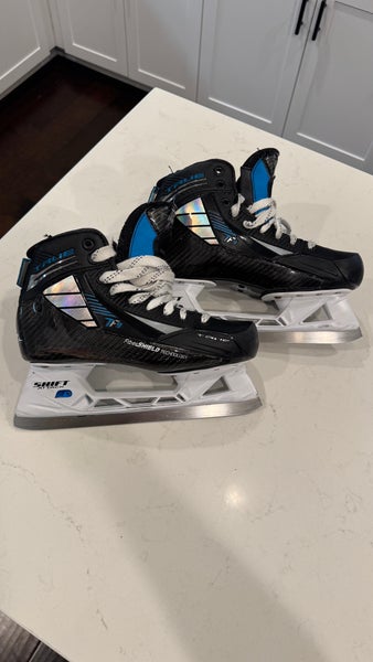 Used Senior True TF9 Hockey Goalie Skates Regular Width 7.5