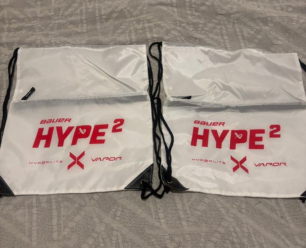 Bauer Hockey Hyperlite 2 Drawstring Tote Bags Lot of 2 Brand New