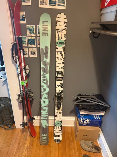 Line 166 cm Park Honey Badger Skis With Bindings Max Din 10 (Used)