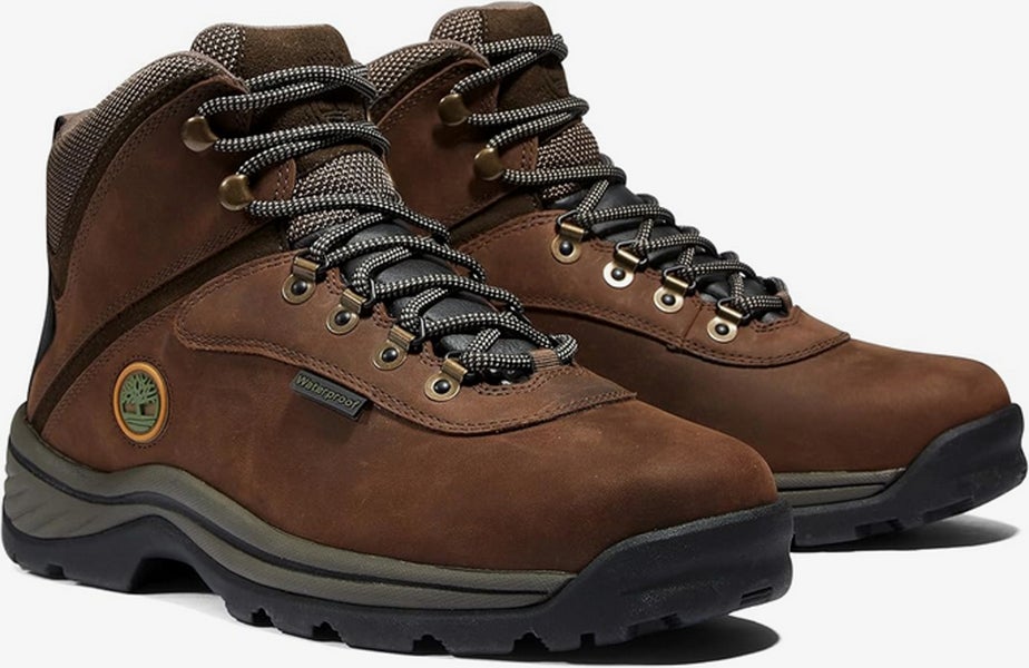 NEW Timberland Men's Size 12 White Ledge Brown Mid Waterproof Hiking Boots