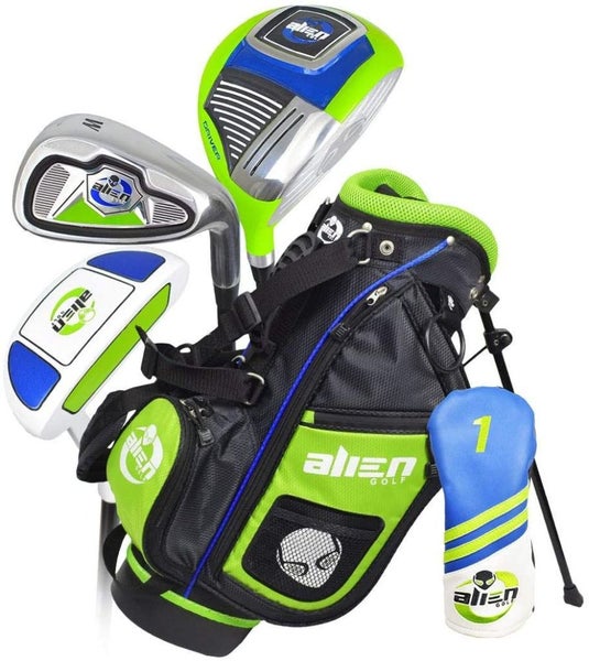 Alien Golf 2020 Junior Golf Set (Black/Lime/Blue, 3-5 Years, 5pc) NEW