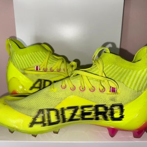 Men's  Size M 11.0 (W 12.0) Adidas Mid Top Adizero PrimeKnit Molded Cleats (Used)