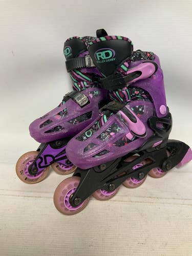 Used RollerDerby ADJUSTABLE 12-2 Child Rec Fitness Skates Purple Adjustable 11823-S000033264