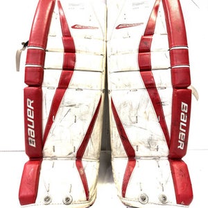 Used Bauer R5000 Goalie Leg Pads Junior White 28" 11860-S000295529