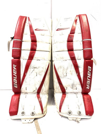 Used Bauer R5000 Goalie Leg Pads Junior White 28" 11860-S000295529