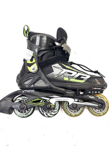 Used Rollerblade SPITFIRE XT 5-8 Senior Rec Fitness Skates Black Adjustable 11860-S000295483