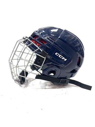 Used CCM TACKS 70 JR Helmet Cage Combo Navy Blue One Size 11860-S000295478