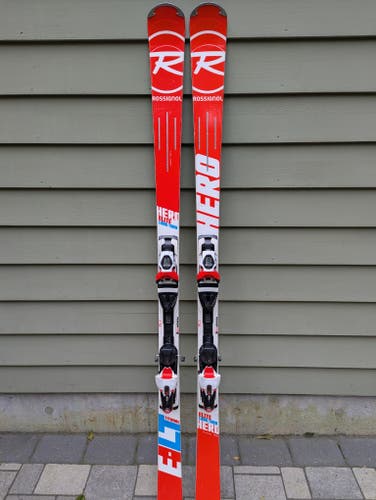 Racing 176 cm Rossignol Hero Elite LT Skis With Bindings Max Din 12 (Used)