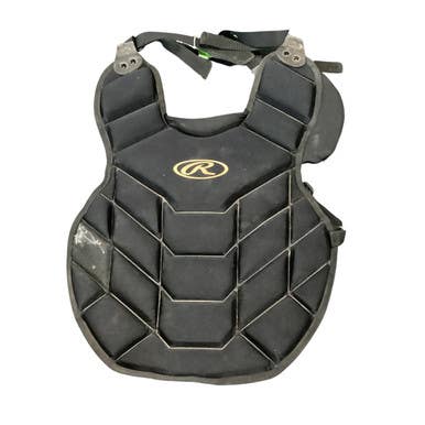 Used Rawlings CHEST PROTECTOR Catchers Chest Protector Black Adult 11479-S000400603