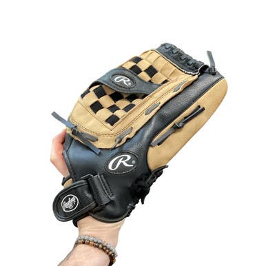 Used Rawlings RSB SOFTBALL SERIES RH Throw Fastpitch Gloves Black And Tan 14" 11479-S000400547