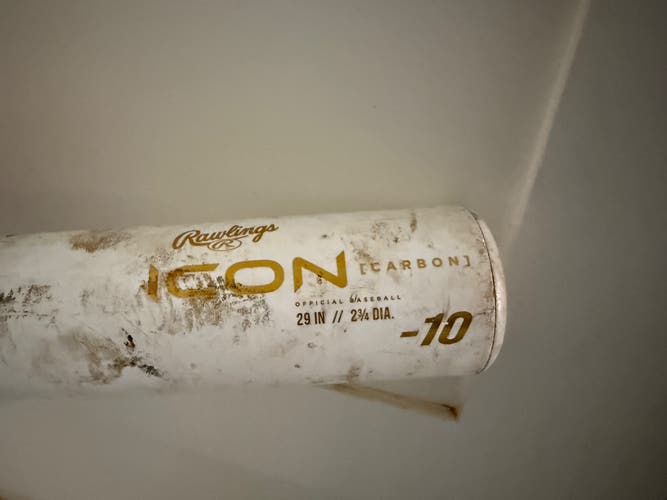 2024 Rawlings Icon Composite USSSA Certified Bat (-10) 19 oz 29" (Used)