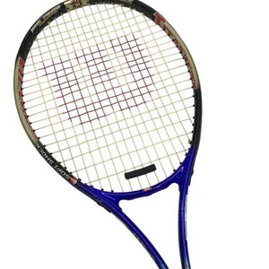 Used Wilson POWER COMP TI Adult Tennis Racquet Royal Blue 4 1/4" 11347-S000252535