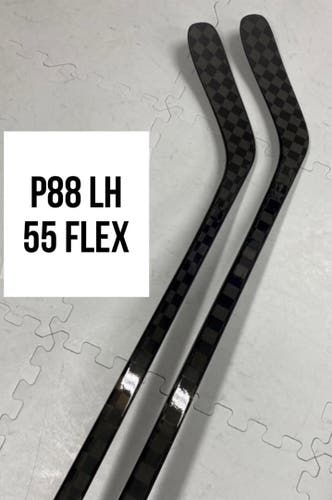 Intermediate(2x)Left P88 55 flex 63” ProBlackStock™ Unbranded Blackouts Pro Stock Hockey Sticks