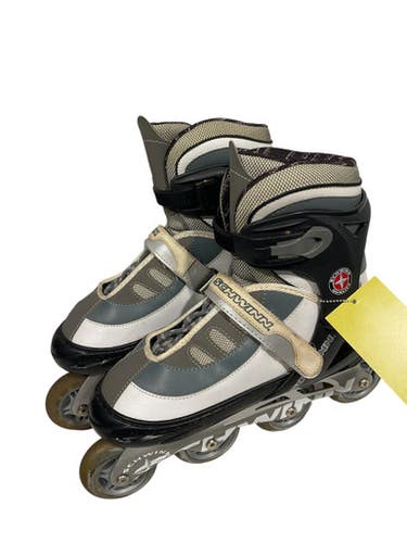 Used Schwinn ADJUSTABLE Senior Roller Quad Skates Black Senior 8.5 11847-S000028356