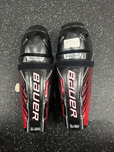 Used Bauer NSX Junior Shin Guards Black 13" 11849-S000030317