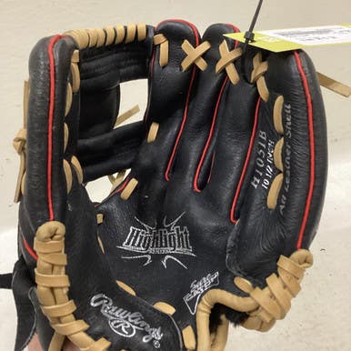 Used Rawlings H105IB BB/SB Glove RH Throw Black 10 1/2" 11725-S000489834