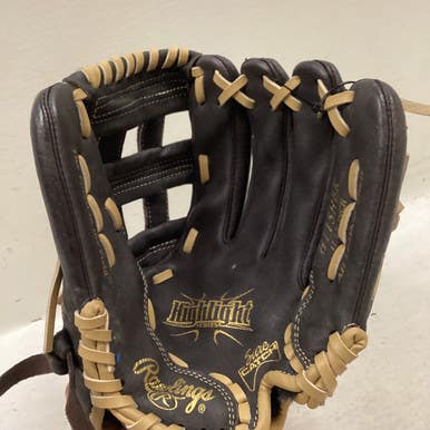 Used Rawlings H115HBR BB/SB Glove RH Throw Brown 11 1/2" 11725-S000489835