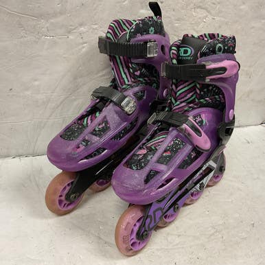 Used RollerDerby ADJ INLINE SKATES Senior Rec Fitness Skates Purple Adjustable 11855-S000188949