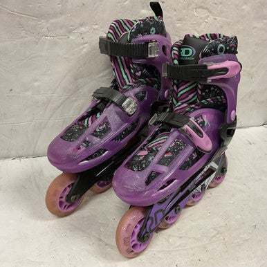 Used RollerDerby ADJ INLINE SKATES Senior Rec Fitness Skates Purple Adjustable 11855-S000188949