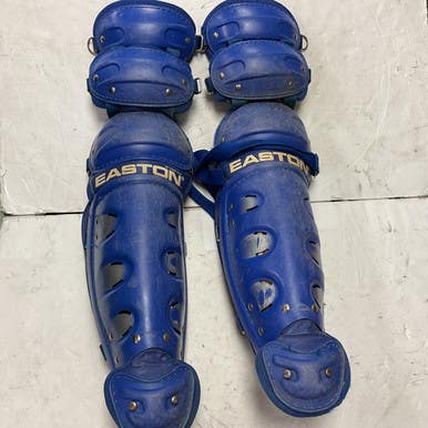 Used Easton Intermediate Catchers Leg Guards Royal Blue 11855-S000188943