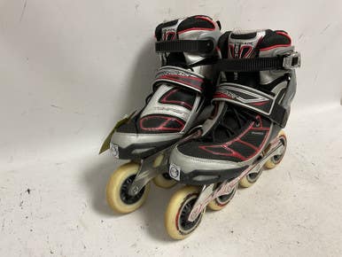 Used Rollerblade TEMPEST 90 Senior Rec Fitness Skates Red Senior 11.5 11855-S000188932