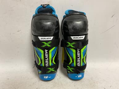 Used Bauer X Youth Shin Guards Black 8" 11855-S000188907