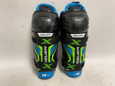 Used Bauer X Youth Shin Guards Black 8" 11855-S000188906