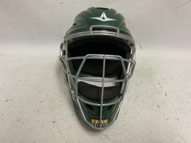 Used All-Star S7 MVP2510-1 Catchers Helmet w/Mask Green XS/S 11855-S000188899