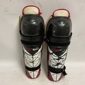 Used Bauer VAPOR X60 Junior Shin Guards White/Black/Red 13" 11855-S000188848