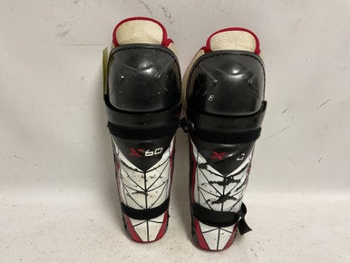 Used Bauer VAPOR X60 Junior Shin Guards White/Black/Red 13" 11855-S000188848