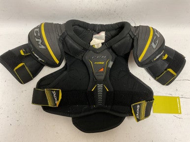 Used CCM TACKS 7092 Junior Shoulder Pads Black And Yellow SM 11855-S000188839