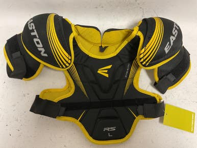 Used Easton STEALTH RS Youth Shoulder Pads Black And Yellow LG 11855-S000188833