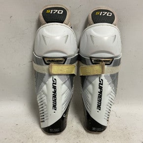 Used Bauer SUPREME S170 Youth Shin Guards White 10" 11855-S000188832