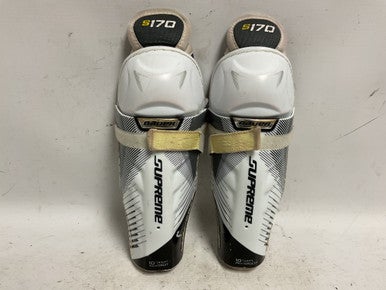 Used Bauer SUPREME S170 Youth Shin Guards White 10" 11855-S000188832