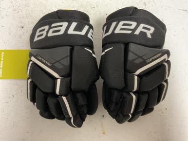 Used Bauer SUPREME ULTRA SONIC Youth Gloves Black And Yellow 9" 11855-S000188835