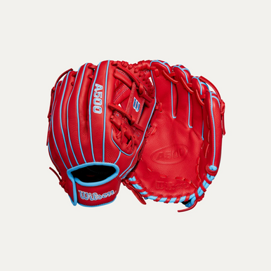 New A500 Red/Blu/Wht 11.5" RHT Baseball Glove 11855-HBX102540115