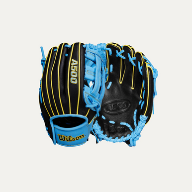 New A500 Blk/Blu/Yel 10.5" RHT Baseball Glove 11855-HBX102536105
