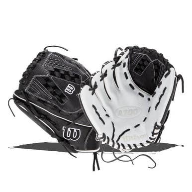 New A700 Fastpitch Glove Wht/Blk 12.5" RHT 11855-HBX101468125