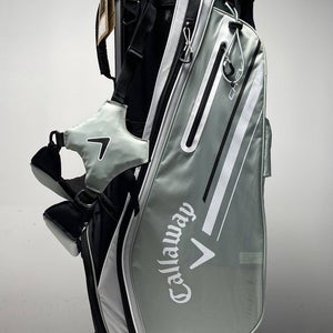 Callaway Chev Stand Bag Gray Black 4-Way Divide Dual Strap Golf Bag NEW