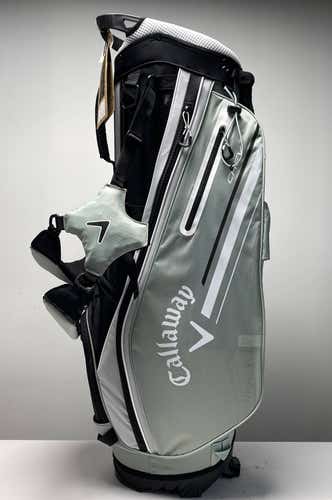 Callaway Chev Stand Bag Gray Black 4-Way Divide Dual Strap Golf Bag NEW