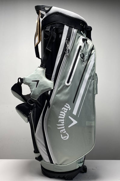 Callaway Chev Stand Bag Gray Black 4-Way Divide Dual Strap Golf Bag NEW