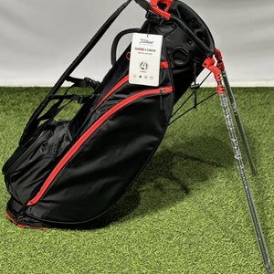 Titleist Players 4 Carbon Single Strap Stand Golf Bag Black/Red - No Logo - NEW!