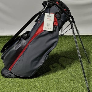 NEW Titleist Players 4 Single Strap Stand  Golf Bag Graphite/Dark Red - No Logo