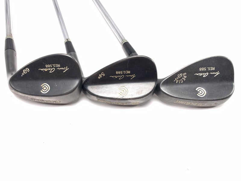 Cleveland 588 Chrome Wedge Set 49* 54* 60* Wedge Steel Mens RH Midsize Grips