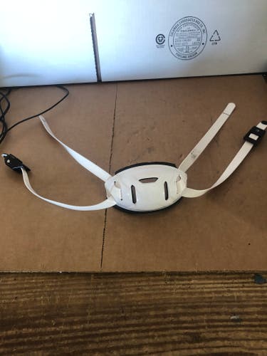 Used Boise State Riddell Speed FLEX Cam Loc Hard Cup Chinstrap - Large - White "Jambres Dubar"