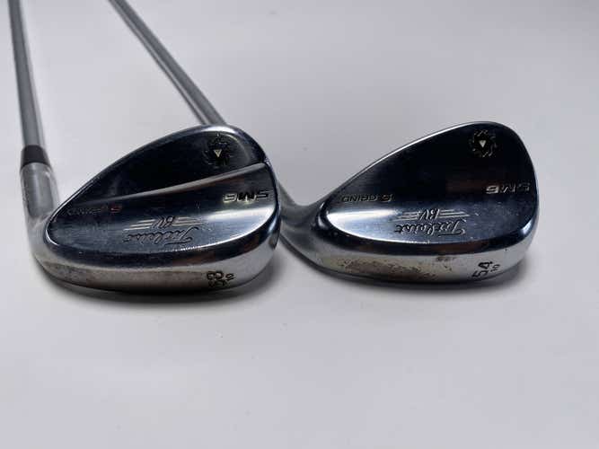 Titleist Vokey SM6 Tour Chrome Wedge Set 54* 10 58* 10 Wedge Steel Mens RH
