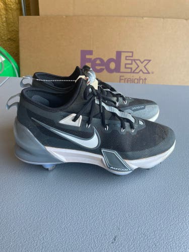 Black Men's Size M 9.5 (W 10.5) Adult Nike Force Zoom Trout 9 Elite Low Top Footwear Metal (Used)