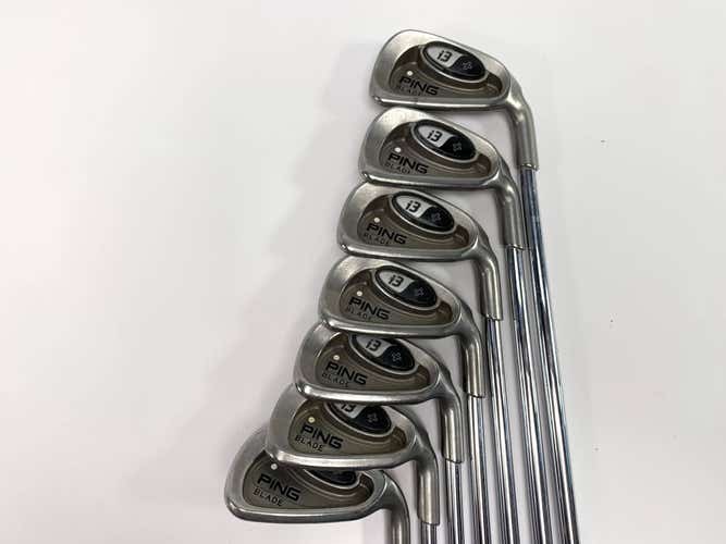 Ping i3 + Iron Set 4-PW White Dot 3* Up Regular Steel Mens RH