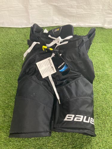 Black Intermediate Large Bauer Supreme 3S Pro Hockey Pants (New)