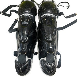 Used Under Armour UALG2 Catchers Leg Guards Black Adult 11833-S000165226